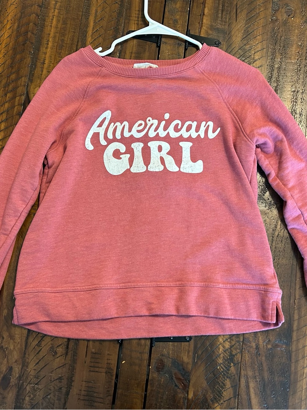 Workshop Republic Clothing Pink 'American Girl' Graphic Sweatshirt size medium